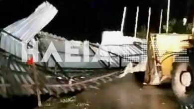 Ανεμοστρόβιλος-έπληξε-τον-Πύργο-–-Έπεσαν-δέντρα,-έσπασαν-βιτρίνες (video)