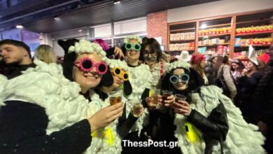 Τσικνοπέμπτη:-Νεαρές-ντύθηκαν…-πρόβατα-του-ΟΠΕΚΕΠΕ-και-«Φραπές»!