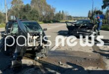 Πύργος:-Σοβαρό-τροχαίο-στον-κόμβο-Ολυμπίων-–-ΙΧ-συγκρούστηκαν-μετωπικά,-τέσσερις-τραυματίες