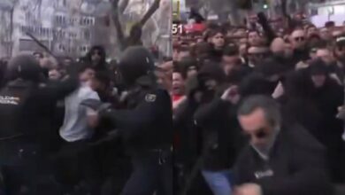 Μύρισε-μπαρούτι-έξω-από-το-Μπερναμπέου:-Συμπλοκές-μεταξύ-αστυνομικών-και-οπαδών-της-Μπενφίκα-(video)