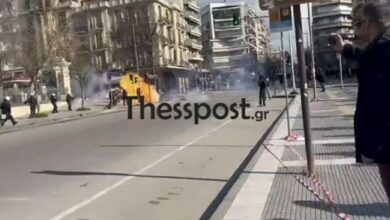 Επεισόδια-και-στη-Θεσσαλονίκη-μετά-το-συλλαλητήριο-για-τα-Τέμπη-(video)