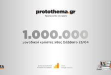 1000000-μοναδικοί-χρήστες-ενημερώθηκαν-χθες-Σάββατο-25-Απριλίου-από-το-protothema.gr