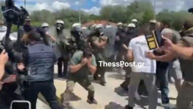 Επεισόδια-ανάμεσα-σε-αγρότες-και-δυνάμεις-των-ΜΑΤ-στις-Σέρρες