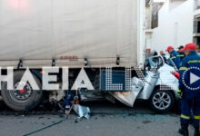 Τροχαίο-σοκ-στη-Ζαχάρω:-Νεκρός-29χρονος-που-«καρφώθηκε»-με-το-αυτοκίνητό-του-σε-νταλίκα