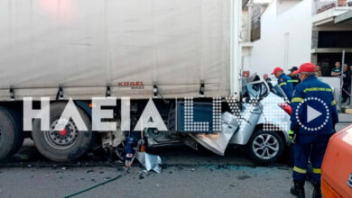 Τροχαίο-σοκ-στη-Ζαχάρω:-Νεκρός-29χρονος-που-«καρφώθηκε»-με-το-αυτοκίνητό-του-σε-νταλίκα