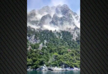 Κατολίσθηση-στο-όρος-Καντήλι-της-βόρειας-Εύβοιας-από-τον-σεισμό-των-5,2-Ρίχτερ,-δείτε-βίντεο