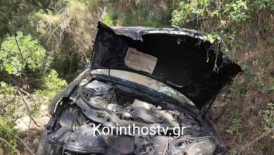Αυτοκίνητο-κατέληξε-σε-χαράδρα-25-μέτρων-στις-Κεχριές-–-Σώα-η-οδηγός