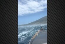 Η-μάχη-ενός-φουσκωτού-με-τα-κύματα-στη-Άνδρο,-δείτε-βίντεο