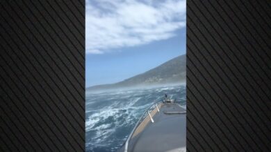 Η-μάχη-ενός-φουσκωτού-με-τα-κύματα-στη-Άνδρο,-δείτε-βίντεο