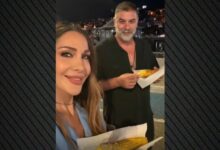 Η-Δέσποινα-Βανδή-έφαγε-καλαμπόκι-με-τον-Βασίλη-Μπισμπίκη-στην-Καβάλα,-δείτε-φωτογραφίες