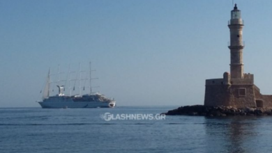 Στα-Χανιά-το-μεγαλύτερο-ιστιοφόρο-κρουαζιερόπλοιο-του-κόσμου,-δείτε-φωτογραφίες