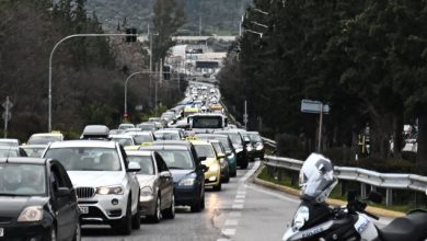 Τροχαίο-στην-Αλίμου-Κατεχάκη-στο-ύψος-της-Καισαριανής,-κίνηση-και-στα-δύο-ρεύματα