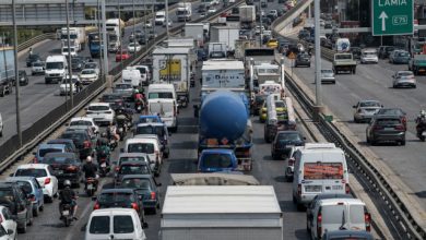 Κίνηση-στους-δρόμους:-Μποτιλιάρισμα-11χλμ.-στον-Κηφισό-προς-Πειραιά-λόγω-καραμπόλας-οχημάτων