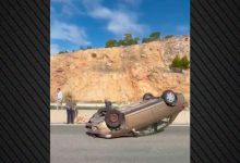 Τροχαίο-στην-Αθηνών-–-Κορίνθου:-Τούμπαρε-αυτοκίνητο,-δείτε-βίντεο