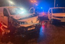 Τροχαίο-με-έναν-τραυματία-στη-Λαμία,-συγκρούστηκαν-δύο-βαν