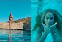 Η-βουτιά-της-Ντορέττας-Παπαδημητρίου-και-το-υποβρύχιο-φιλί-της-σε-πισίνα,-δείτε-βίντεο