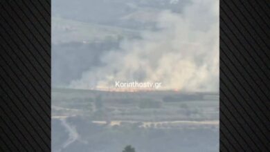 Φωτιά-τώρα-στον-Προφήτη-Ηλία-Κορινθίας,-επιχειρούν-τρία-ελικόπτερα